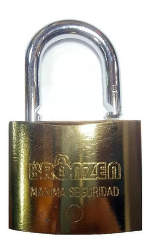 Bronzen Candado Reforzado 38 Mm Hierro Bronceado BRZ-238 0