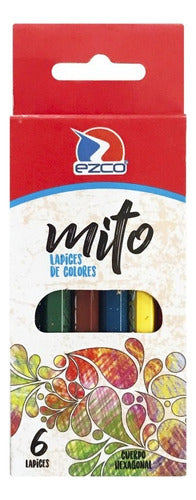 Ezco Mito Short Colored Pencils - Pack of 6 0