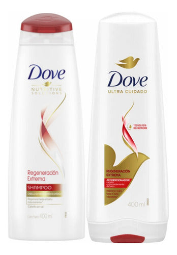 Dove Regeneración Extrema Kit Shampoo + Conditioner 400ml 0