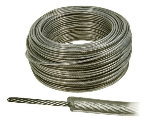 NSL Steel Cable Covered in PVC 100m Roll for Clotheslines Sealing 0