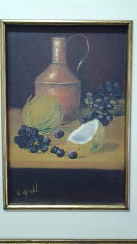 C. Gentil - Natureza Morta - Frutas E Jarro  -ost - 40x50 Cm 1