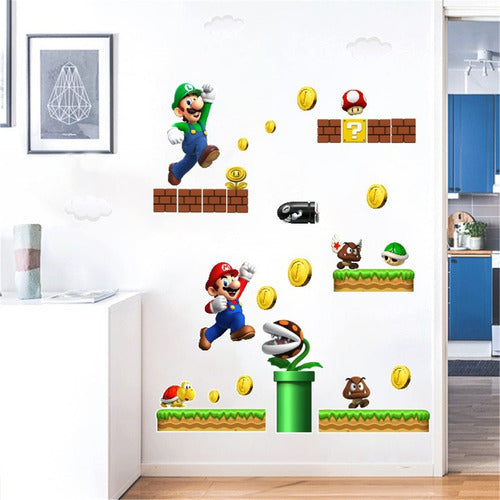 Heropar Cartoon Character Wall Stickers - Mario 3