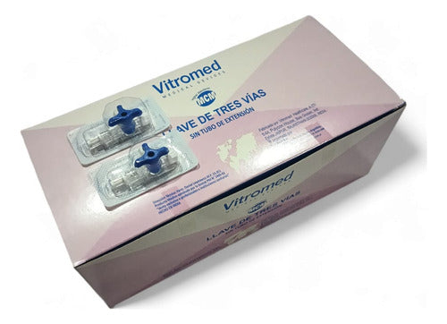 Vitromed 3-Way Valve Pack of 100 Units 0