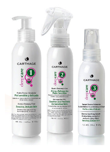 Kit X3 Steps Deep Care Sensitive Skin Decongestant by Carthage 0
