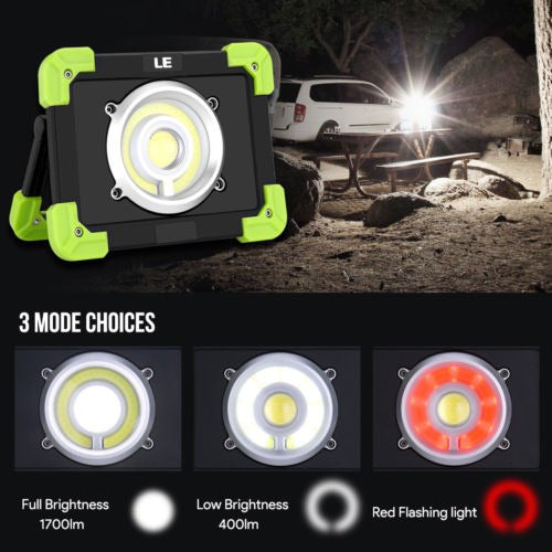 Le 20w Led Luz Recargable Camping Linterna Impermeable Ip44 1