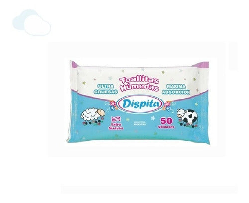 Dispita Ultra Thick Wet Wipes for Babies x 50 Units 0