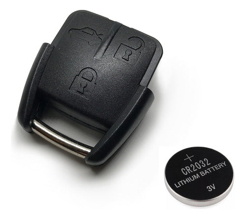 Chevrolet Vectra 3 Button Key Shell with Map + Battery 0