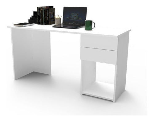 Lineplac PC Desk 140 X 50 With 2 Drawers 0