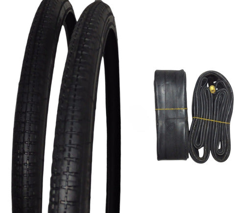 Imperial Cord - RCT Bicycle Tire Kit 26 X 1 1/2 + 2 Vintage Inner Tubes Promo 0