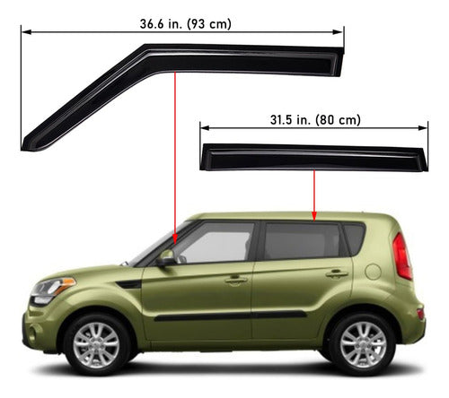 Lightronic Wv94164 - Deflectores Para Ventana Lateral De Mon 1