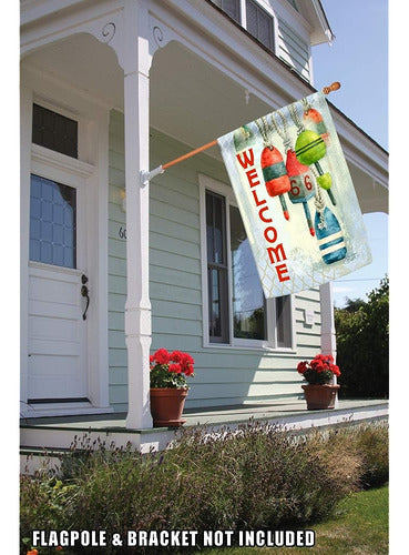 Toland Home Garden 1012438 Coastal Welcome Welcome Flag 28x4 3