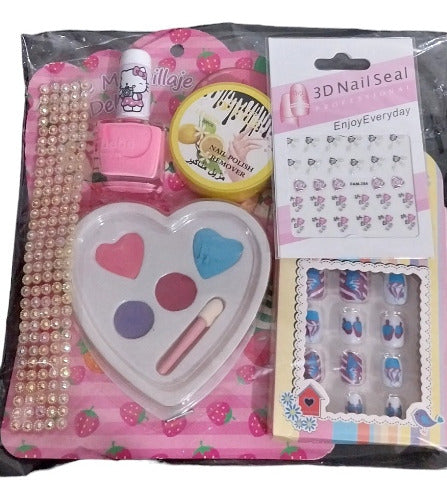 Ydnis Makeup Kit for Girls - 6 Items Including Shadows, Nail Polish, and Nail Art 2