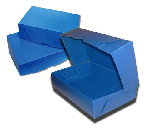 Caja Archivo Oficio 12 Azul 36x25x12 Tipa Saic (x40 Unid.) 0