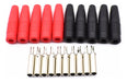 5 Pares Negro/rojo Aislado 0.157 in Banana Plug Hembra Jack 0