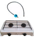 Phixel Gas Two-Burner Cooktop + 1 Meter Regulator 0