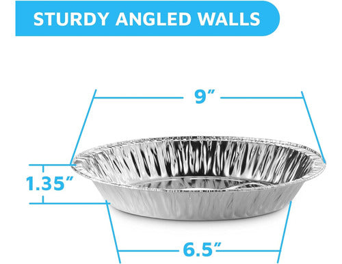 9 Aluminum Foil Pie / Tart Pans Congelador Horno Desechable 1