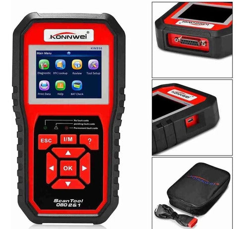 Konnwei KW 850 Universal OBD2 Automotive Diagnostic Scanner 1