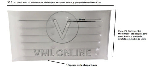 Reja Rejilla De Ventilacion 15x30 Chapa Para Amurar Pack X20 1