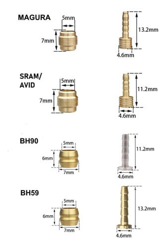 Biktus Conector Pin Oliva Compatible Con Magura Freno Hidráulico 1