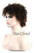 Cosplay Women Short Ruffled Curly Afro Dark Brown Wig 4