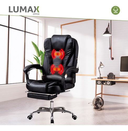 Lumax Miles Executive Chair with Massage and Premium Footrest Offer 6