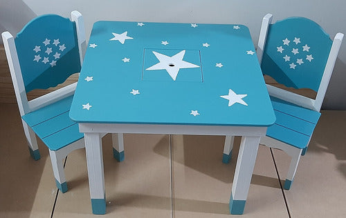 Personalized Wooden Children's Table and Chairs with Character Designs 19