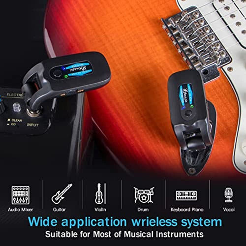 Lotmusic Wireless Guitar System 2.4 GHz, Receiver for Guitar Transmitter 4