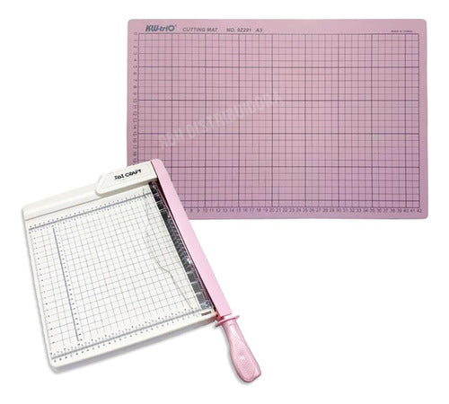 Guillotina A Palanca Ibi Craft Scrapbooking + Base A3 Rosa 0