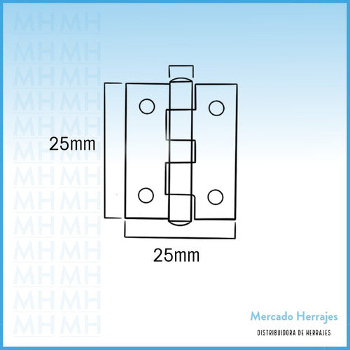 Bisagra Libro 1'' Hierro Bronce Para Puerta Mueble X12 Pares 1