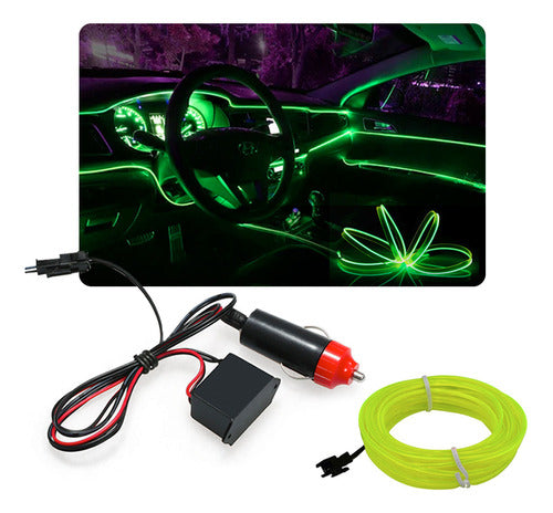 Fita Led Painel Honda Fit 2007 Interna Verde Fluorescente 0