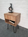 Modern Bedside Table with Drawer. Melamine and Hairpin Legs 1
