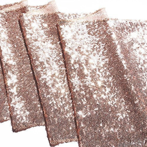 Amazlinen Sequin Table Runners Rose Gold 12 x 108 1