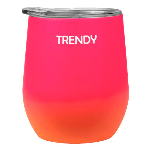 Trendy 280 Ml Stainless Steel Mate With Thermal Lid - Mate De Acero Inoxidable Trendy 280 Ml Vaso Con Tapa Termico