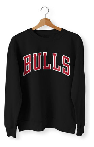 Personalizada Chicago Bulls Logo Crew Neck Sweatshirt Black 0