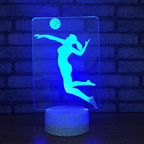 Cirkooh Sports Women Volleyball Player LED Illusion Lamp 1