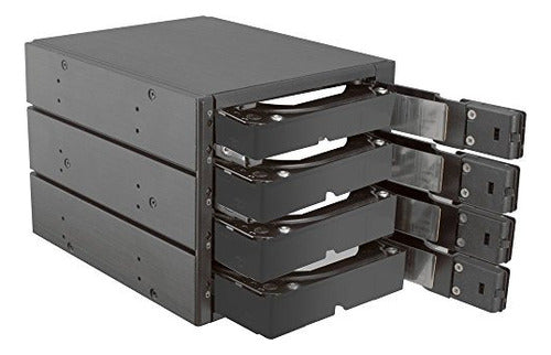 Kingwin Soporte Móvil SATA De 5,25 Pulgadas Sin Bandeja Para 4 X 3,5 4