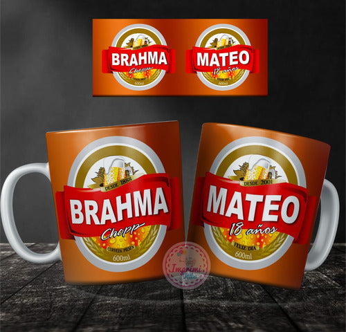 Sublimation Templates Beer Drinks Father's Day Mugs 3