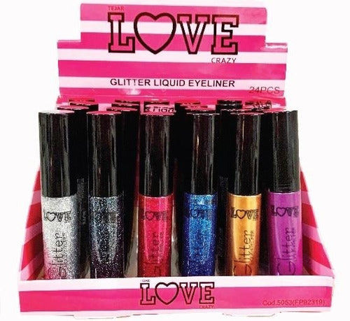 Tejar Liquid Eyeliner with Glitter - Love Crazy (Box of 24 Units) 0