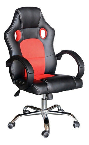 Tushop Gamer Chair Upholstered with Metal Base - Green 1