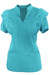 Medical Uniform Set Mao Neck with Ruffles Spandex Women 12