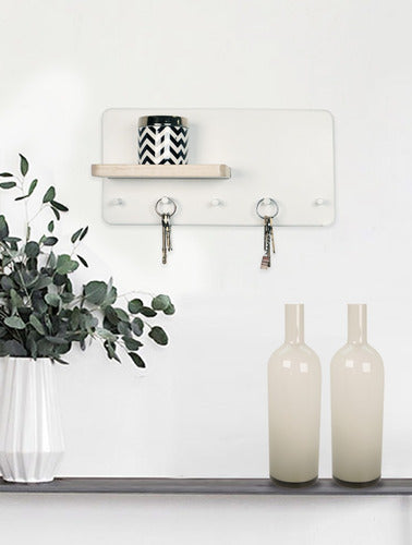 Nordic Wall Key Holder with Shelf 4