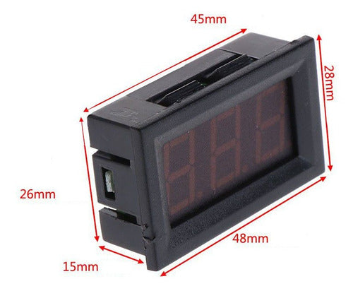 Digital Panel Voltmeter 3-Digit AC 220V - Red Color 4
