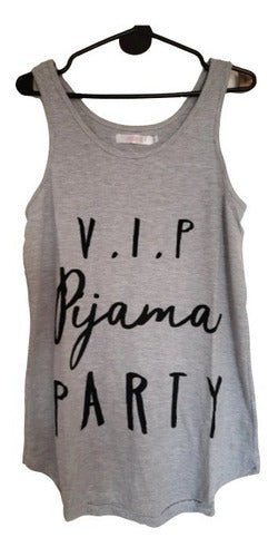 Nisha Sleeveless Grey Nightgown Pajama 0