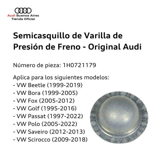 Audi Semicasquillo de Varilla de Presión Freno Volkswagen Bora 2