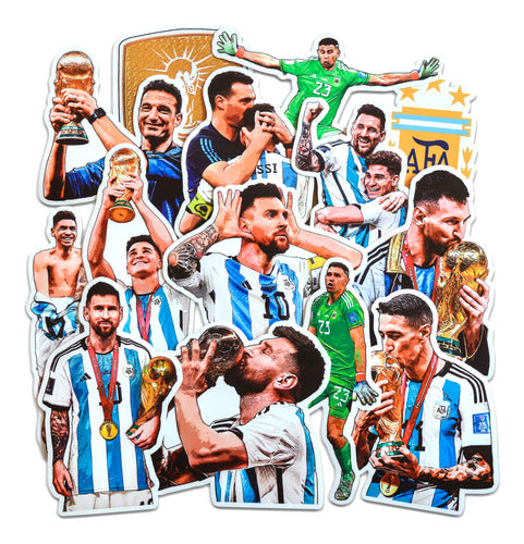 Soyfan Stickers Calcos Messi Argentina Dibu Mundial - Pack X24 0