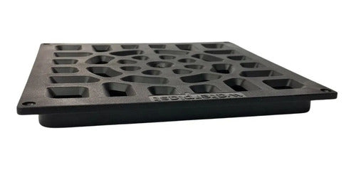 Rejilla Para Piso De Plástico Reforzada Pvc 20x20 Cm Negra 3