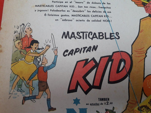 Caramelos Masticables Capitán Kid De Noel Publicidad Antigua 1