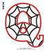 Elma Matrices Embroidery Machine Monogram Q Spider Web Letter Q 4455 3