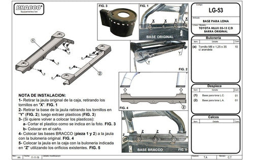 Bracco Bases Bracco Para Levantar Jaula Antivuelco Original 1