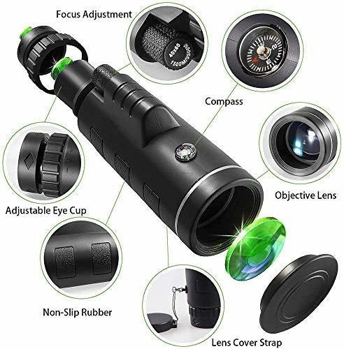 Monocular Hd 40 X 60 Trípode Para Teléfono Prisma Bak4 3